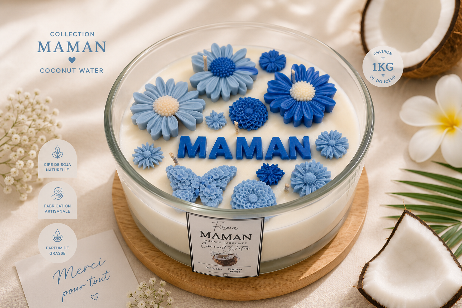 Bougie Maman Floral